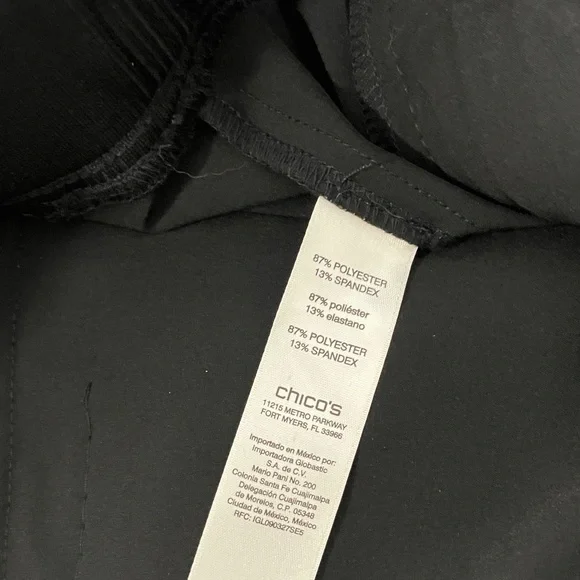 Chico’s Zenergy Black Pull On Pants size 2 - Picture 9 of 9